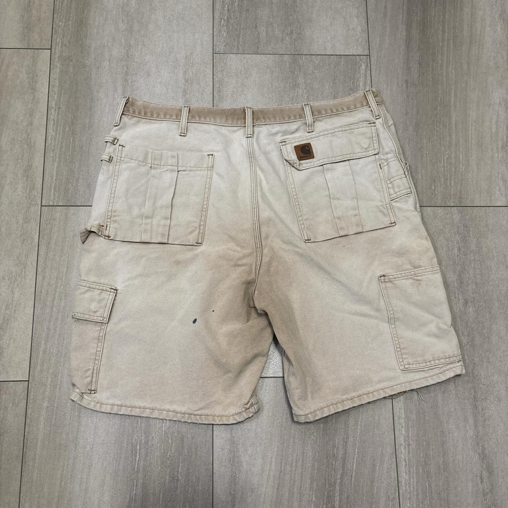 Vintage 90s Carhartt White Work Wear Carpenter Short No Size